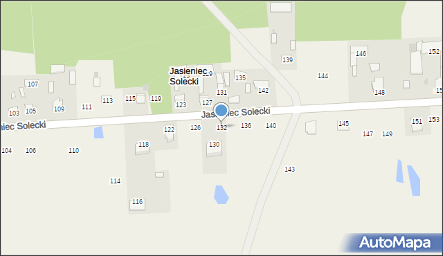 Jasieniec Solecki, Jasieniec Solecki, 132, mapa Jasieniec Solecki