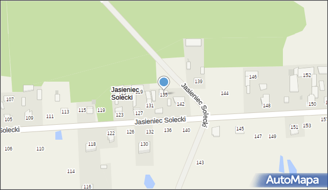 Jasieniec Solecki, Jasieniec Solecki, 135, mapa Jasieniec Solecki