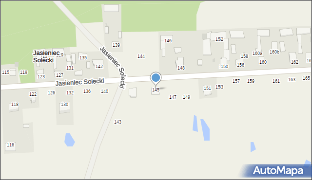 Jasieniec Solecki, Jasieniec Solecki, 145, mapa Jasieniec Solecki