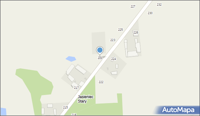 Jasieniec Solecki, Jasieniec Solecki, 221, mapa Jasieniec Solecki