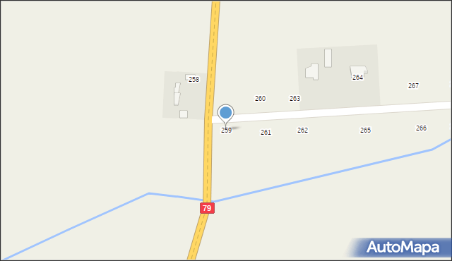 Jasieniec Solecki, Jasieniec Solecki, 259, mapa Jasieniec Solecki