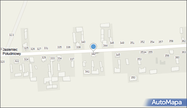 Jasieniec Solecki, Jasieniec Solecki, 342, mapa Jasieniec Solecki