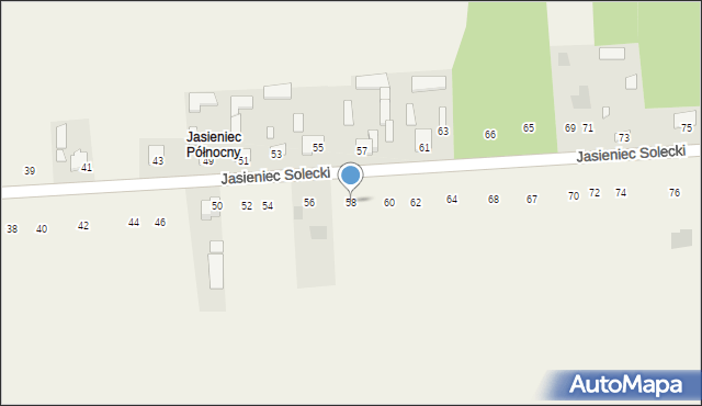 Jasieniec Solecki, Jasieniec Solecki, 58, mapa Jasieniec Solecki