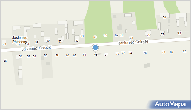 Jasieniec Solecki, Jasieniec Solecki, 68, mapa Jasieniec Solecki