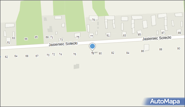 Jasieniec Solecki, Jasieniec Solecki, 78, mapa Jasieniec Solecki