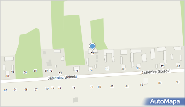 Jasieniec Solecki, Jasieniec Solecki, 79, mapa Jasieniec Solecki