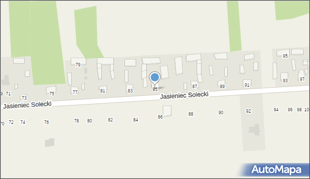 Jasieniec Solecki, Jasieniec Solecki, 85, mapa Jasieniec Solecki