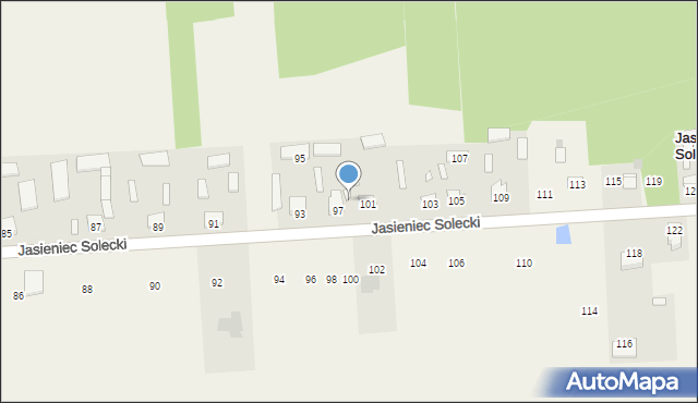 Jasieniec Solecki, Jasieniec Solecki, 99, mapa Jasieniec Solecki