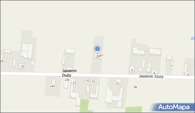 Jasienin Duży, Jasienin Duży, 11A, mapa Jasienin Duży