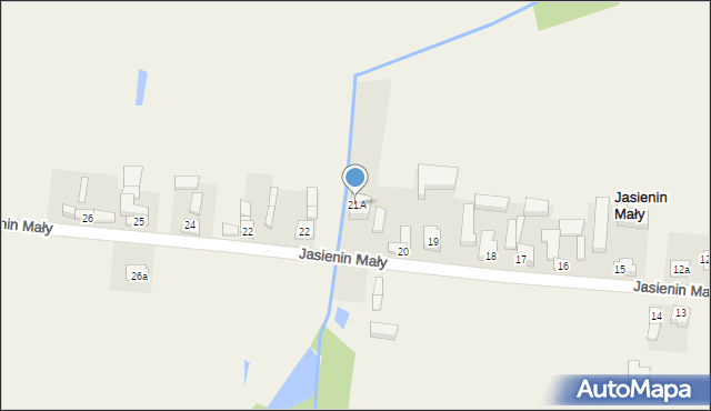 Jasienin Mały, Jasienin Mały, 21A, mapa Jasienin Mały