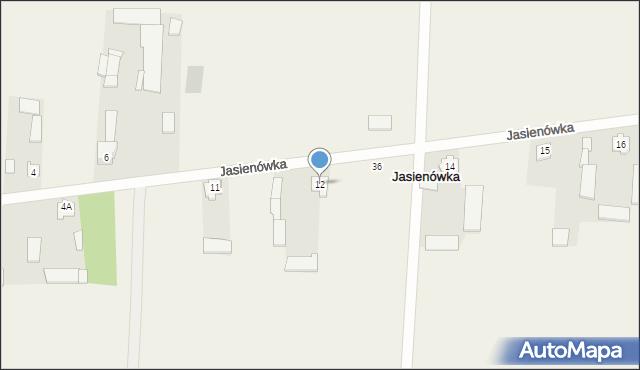 Jasienówka, Jasienówka, 12, mapa Jasienówka