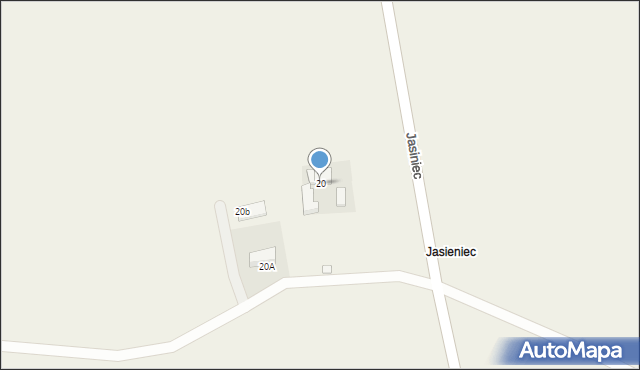 Jasiniec, Jasiniec, 20, mapa Jasiniec