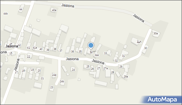 Jasiona, Jasiona, 34, mapa Jasiona