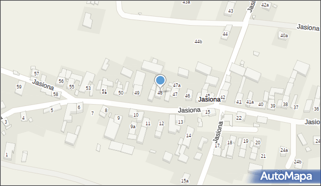 Jasiona, Jasiona, 48, mapa Jasiona