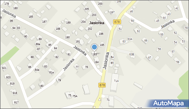 Jasionka, Jasionka, 193, mapa Jasionka