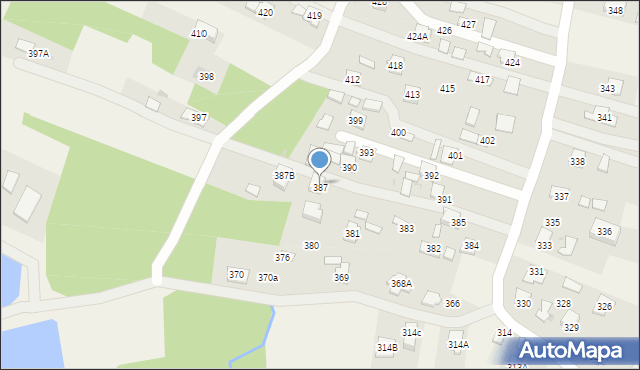 Jasionka, Jasionka, 387A, mapa Jasionka