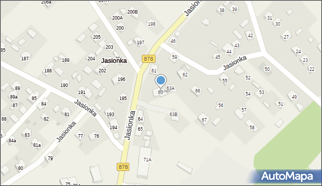 Jasionka, Jasionka, 63, mapa Jasionka