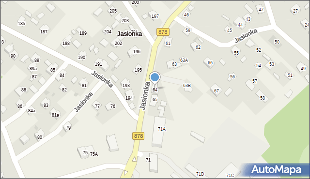 Jasionka, Jasionka, 64, mapa Jasionka