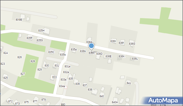 Jasionka, Jasionka, 836C, mapa Jasionka
