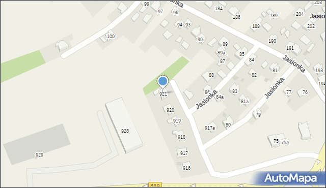 Jasionka, Jasionka, 921, mapa Jasionka