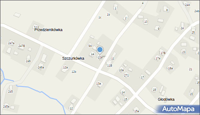 Jasionka, Jasionka, 11a, mapa Jasionka