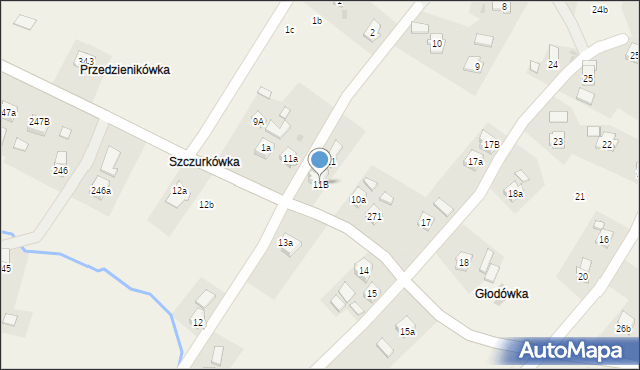 Jasionka, Jasionka, 11B, mapa Jasionka
