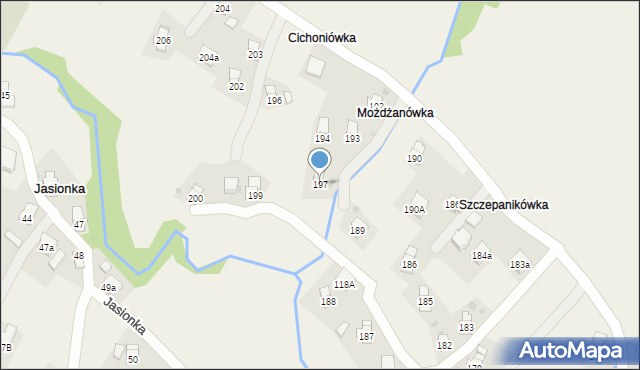 Jasionka, Jasionka, 197, mapa Jasionka