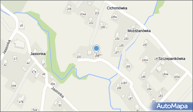 Jasionka, Jasionka, 199, mapa Jasionka