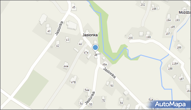Jasionka, Jasionka, 48, mapa Jasionka
