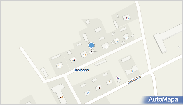 Jasionno, Jasionno, 9, mapa Jasionno