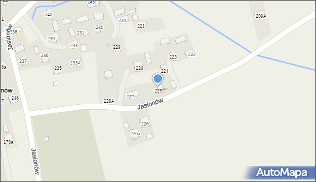 Jasionów, Jasionów, 225, mapa Jasionów