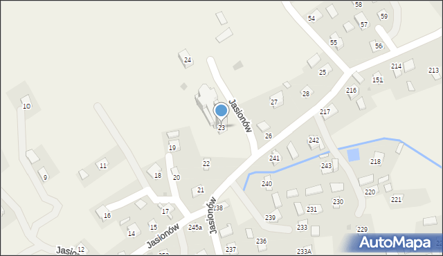 Jasionów, Jasionów, 23, mapa Jasionów