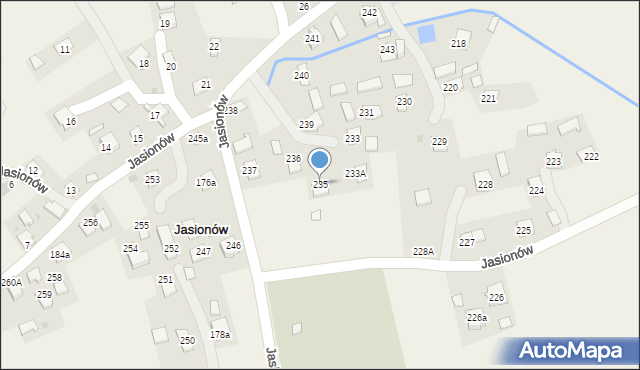 Jasionów, Jasionów, 235, mapa Jasionów