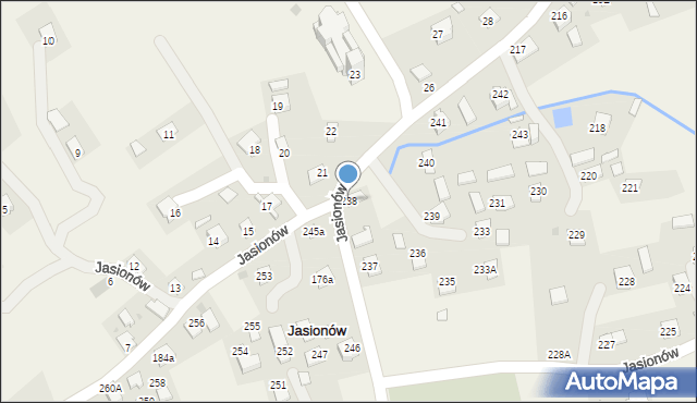 Jasionów, Jasionów, 238, mapa Jasionów