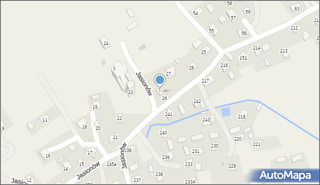 Jasionów, Jasionów, 27a, mapa Jasionów