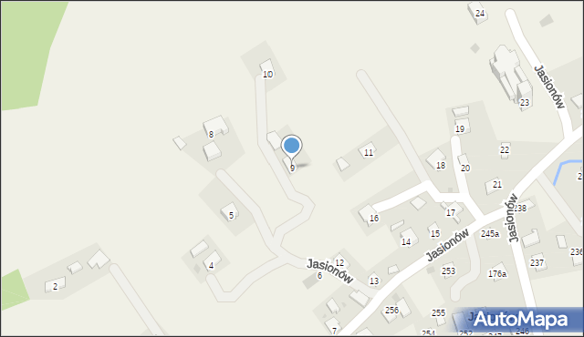 Jasionów, Jasionów, 9, mapa Jasionów