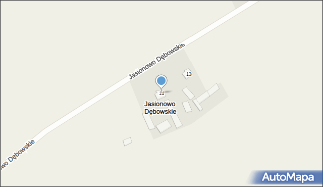Jasionowo Dębowskie, Jasionowo Dębowskie, 14, mapa Jasionowo Dębowskie