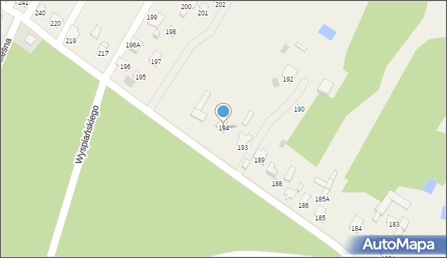 Jasiorówka, Jasiorówka, 194, mapa Jasiorówka