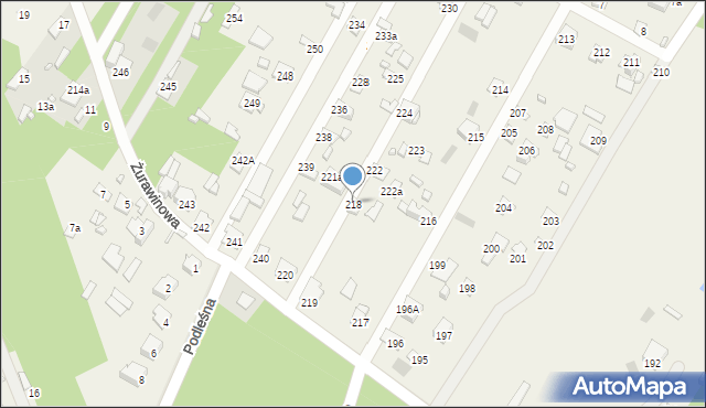 Jasiorówka, Jasiorówka, 218, mapa Jasiorówka