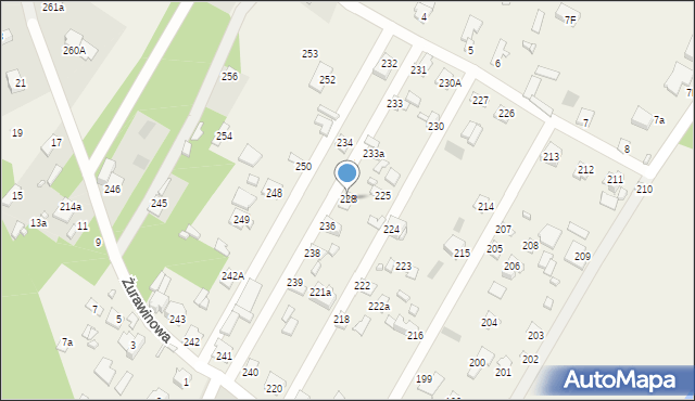 Jasiorówka, Jasiorówka, 228, mapa Jasiorówka