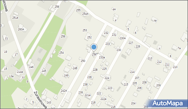 Jasiorówka, Jasiorówka, 234, mapa Jasiorówka