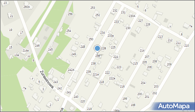 Jasiorówka, Jasiorówka, 236, mapa Jasiorówka