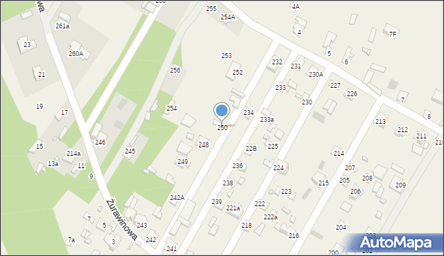 Jasiorówka, Jasiorówka, 250, mapa Jasiorówka