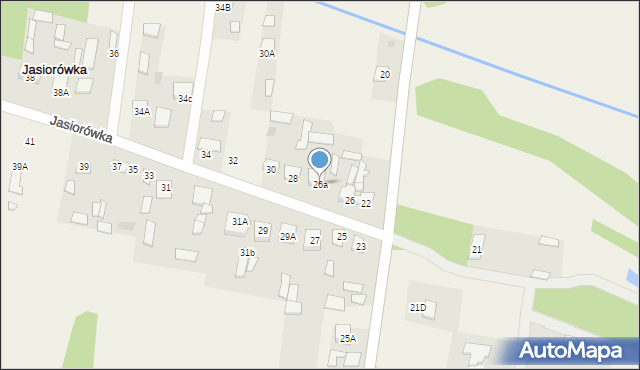 Jasiorówka, Jasiorówka, 26a, mapa Jasiorówka