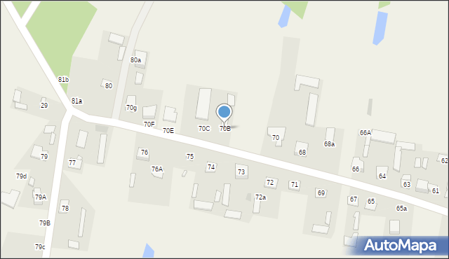 Jasiorówka, Jasiorówka, 70B, mapa Jasiorówka