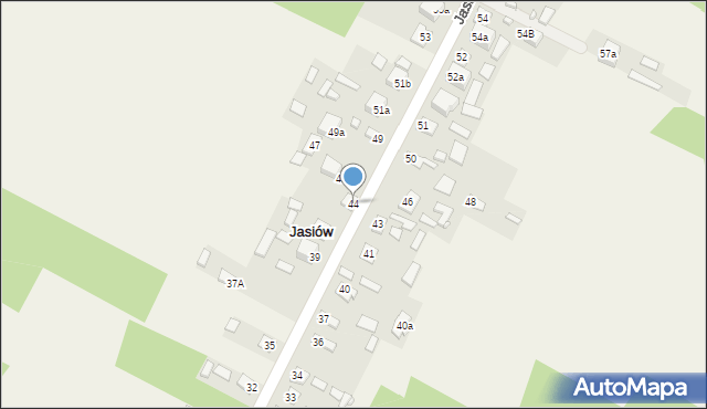 Jasiów, Jasiów, 44, mapa Jasiów