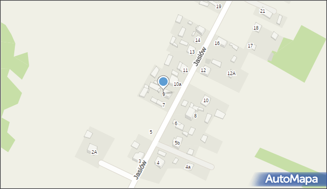 Jasiów, Jasiów, 9, mapa Jasiów