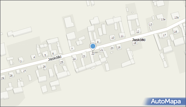 Jaskółki, Jaskółki, 22, mapa Jaskółki