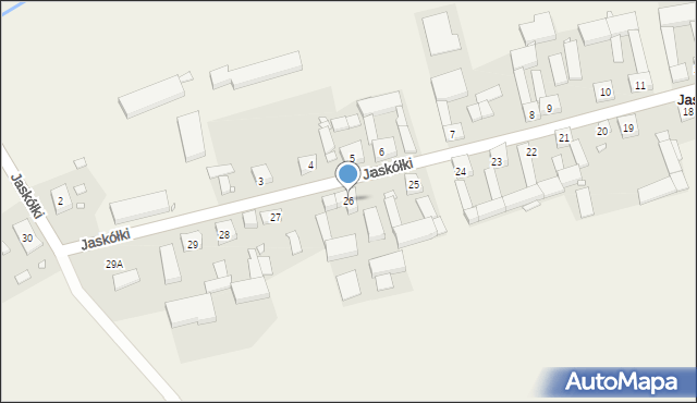 Jaskółki, Jaskółki, 26, mapa Jaskółki