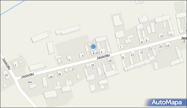Jaskółki, Jaskółki, 5, mapa Jaskółki
